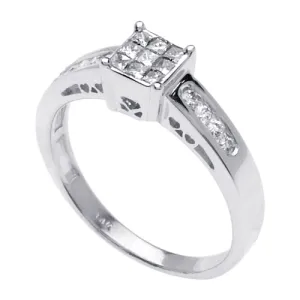 0.35ct 14K or 18K White Gold Diamond Ring