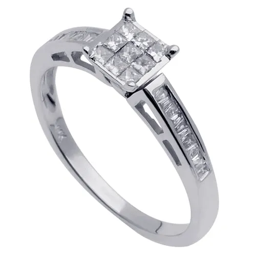 0.40ct 14K or 18K White Gold Diamond Ring