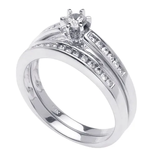 0.55ct 14K or 18K White Gold Diamond Ring