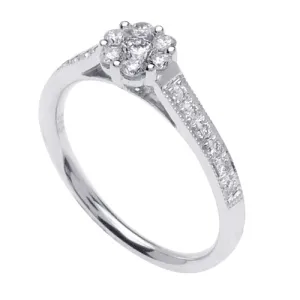 0.60ct 14K or 18K White Gold Diamond Ring