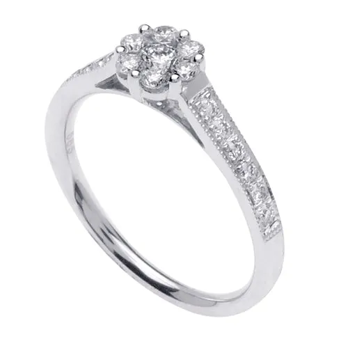 0.60ct 14K or 18K White Gold Diamond Ring
