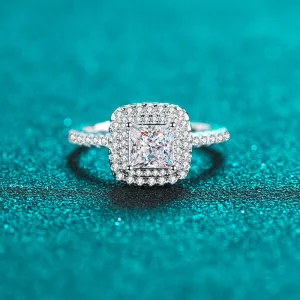 1 carat Moissanite Radiant Cut Princess Ring- RM052