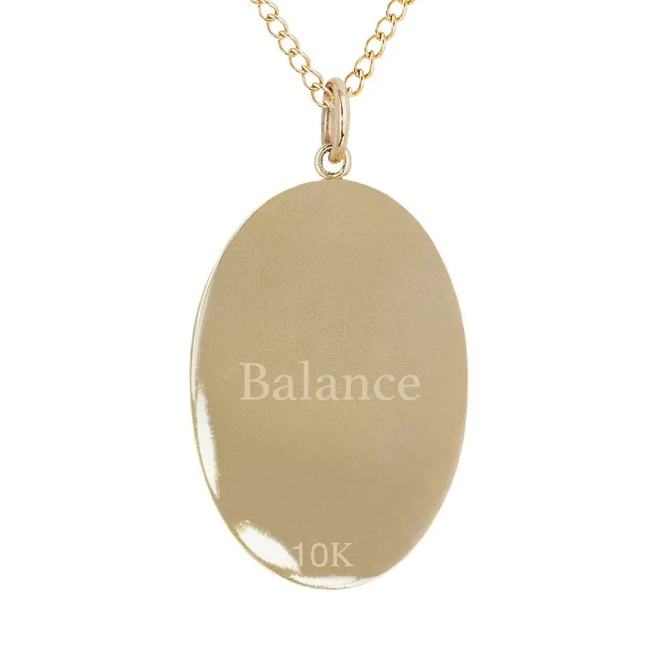 10K Gold Large "Ibex" Necklace with Diamond Detail