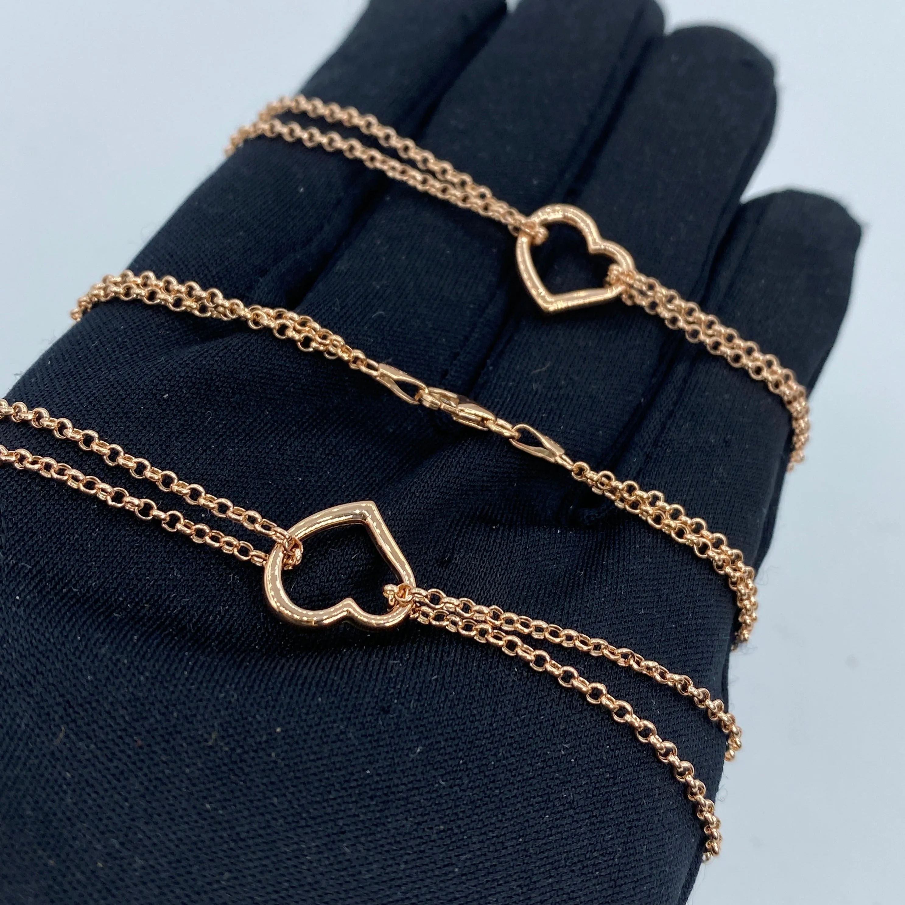 10K Heart Anklet
