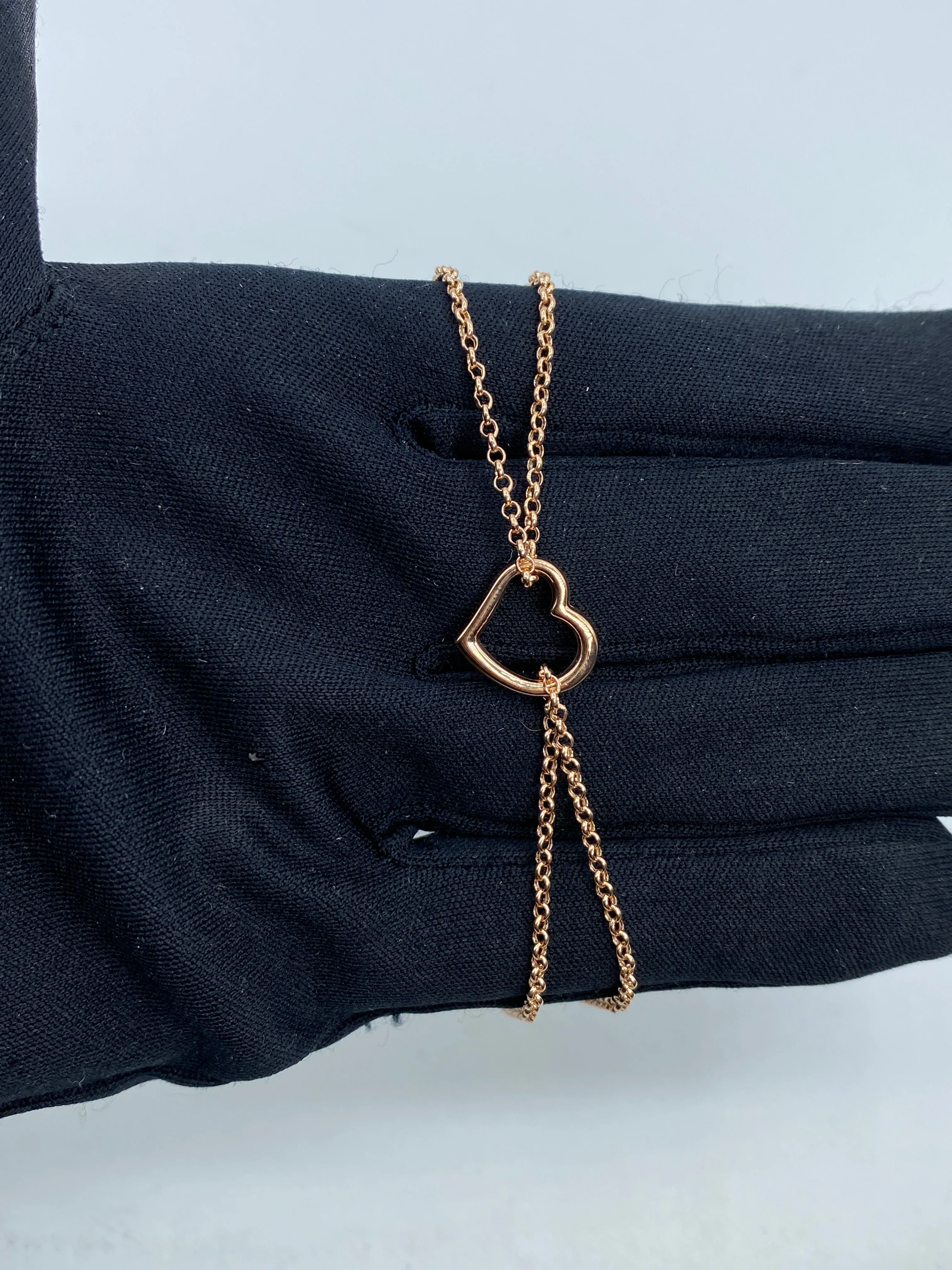 10K Heart Anklet