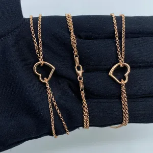 10K Heart Anklet