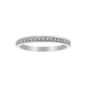 10K White Gold (0.10ct) Diamond Matching Wedding Band