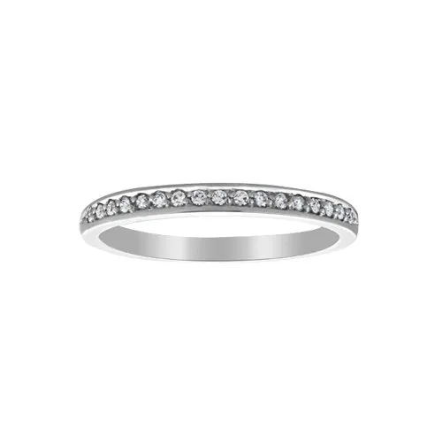 10K White Gold (0.10ct) Diamond Matching Wedding Band