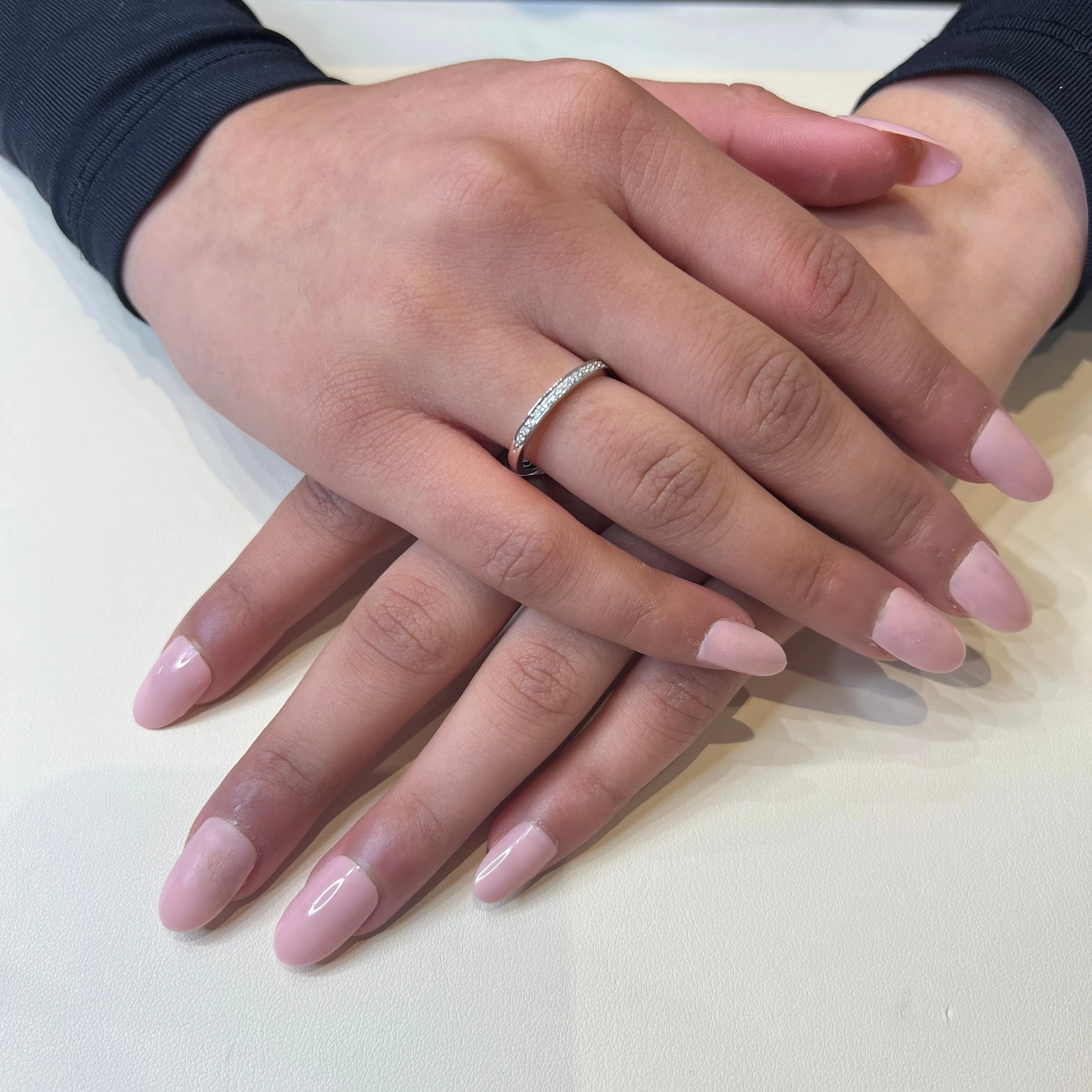 10K White Gold (0.10ct) Diamond Matching Wedding Band