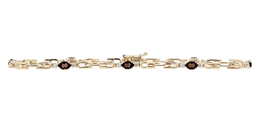 10K YG Smoky Quartz Bracelet