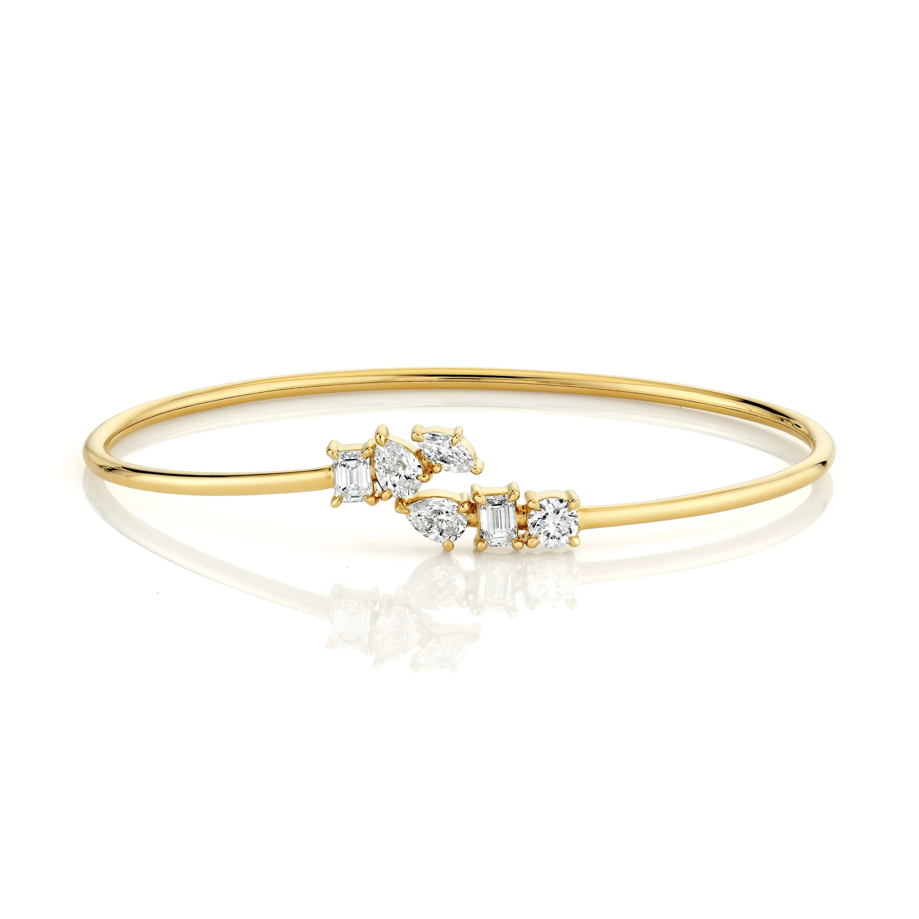1.22ctw Diamond Montage Bypass Cuff