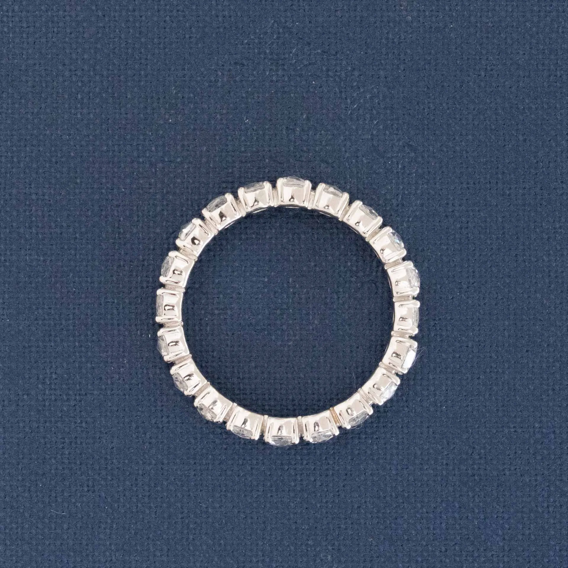 1.36ctw Round Rose Cut Diamond Eternity Band