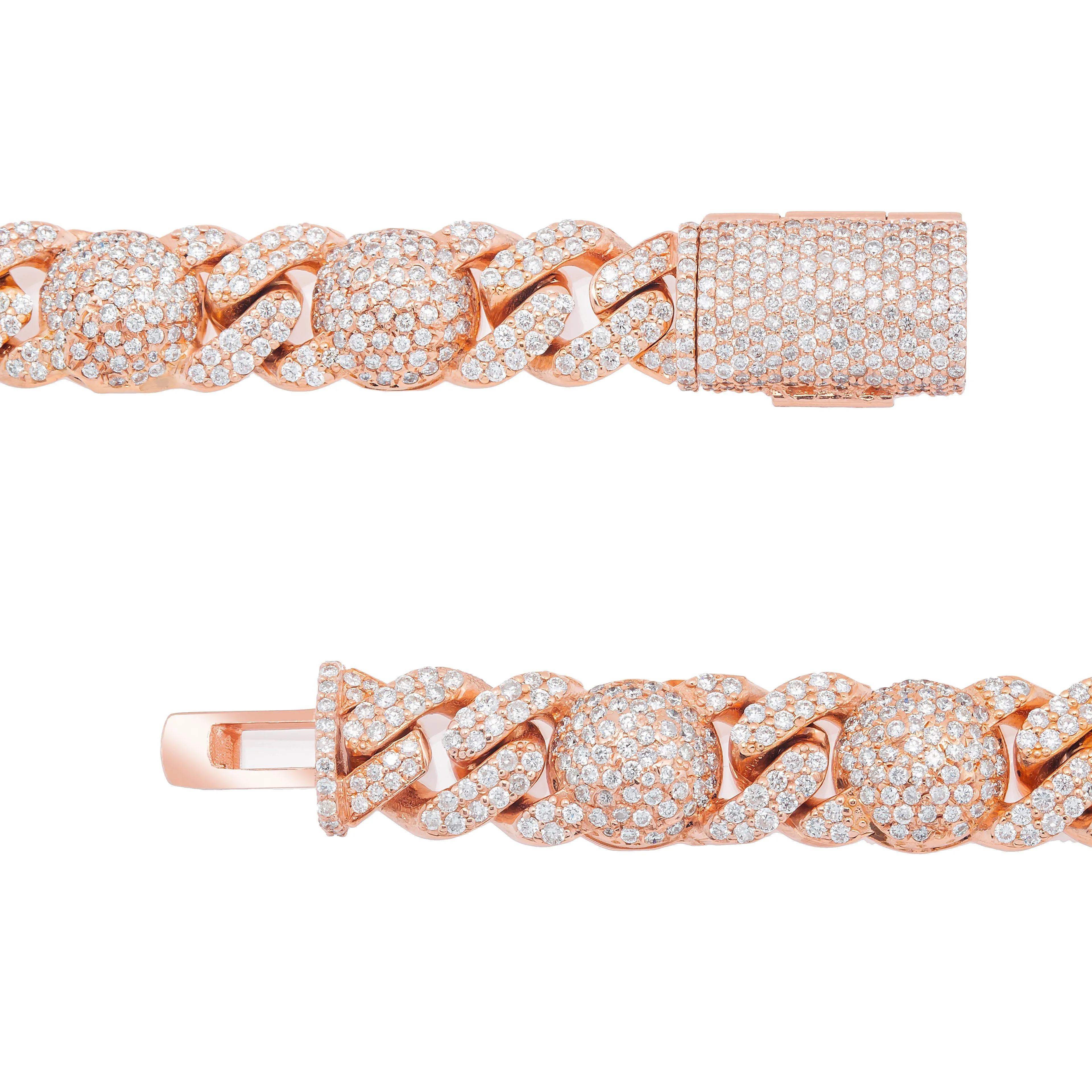 14k Ball Cuban Bracelet 9.50ctw