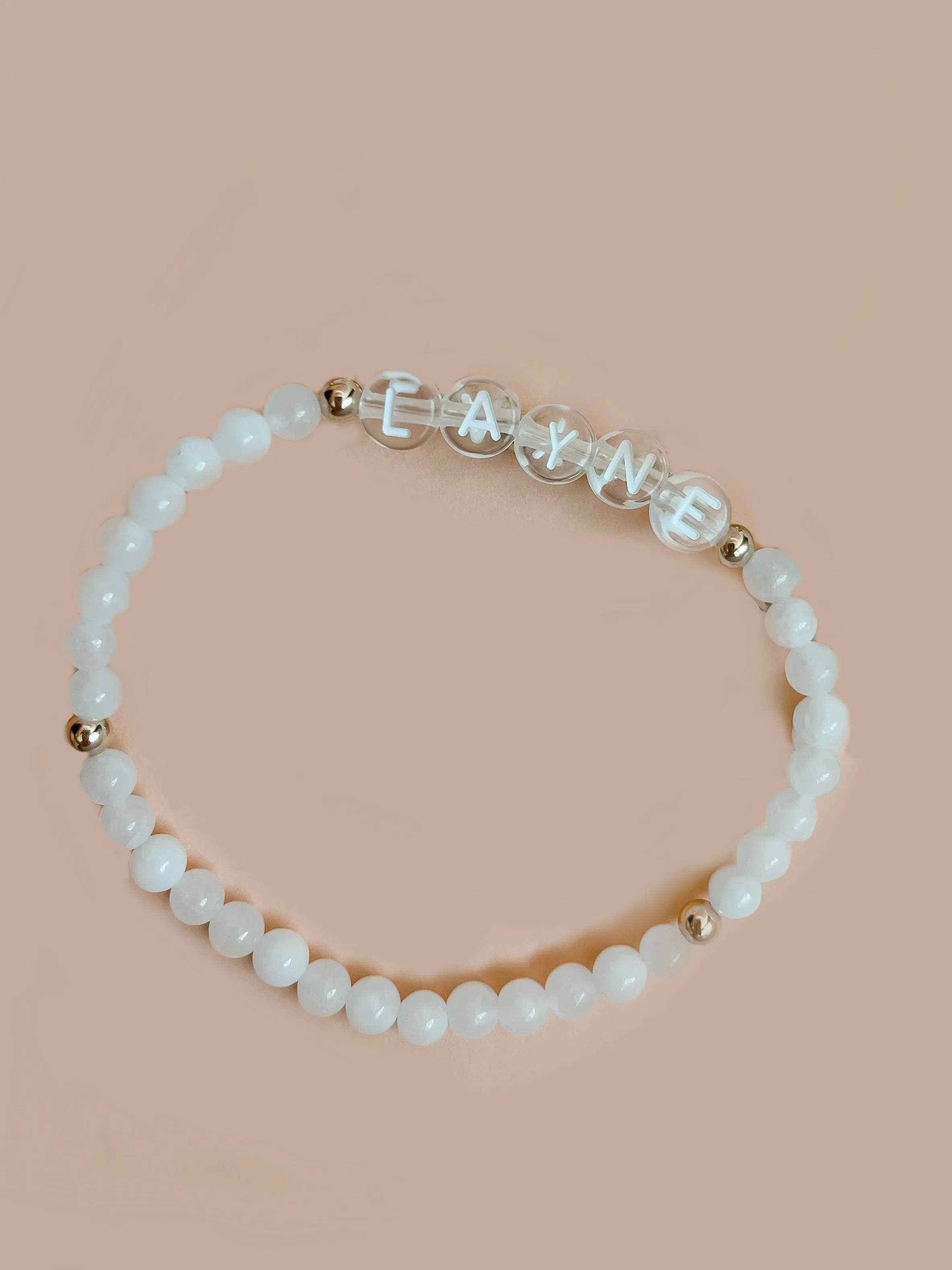 14k Filled Babe Bracelet - White