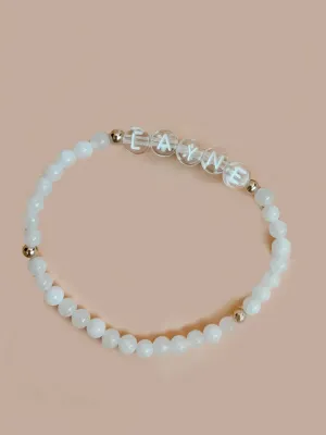 14k Filled Babe Bracelet - White