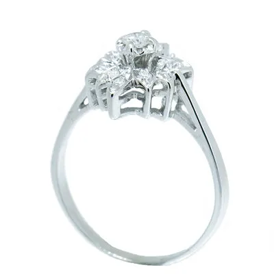 14K Gold 0.30 CTW Ladies Diamond Cluster Cocktail Ring