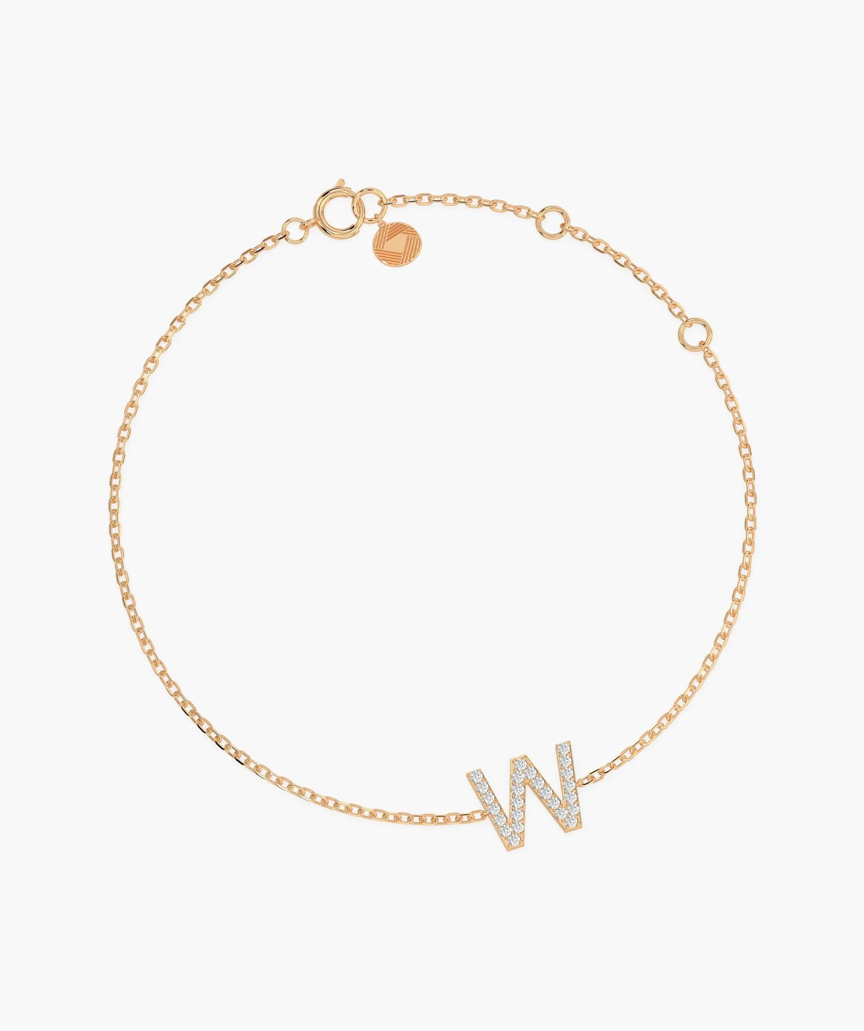 14K Gold Custom Letter Initial Bracelet
