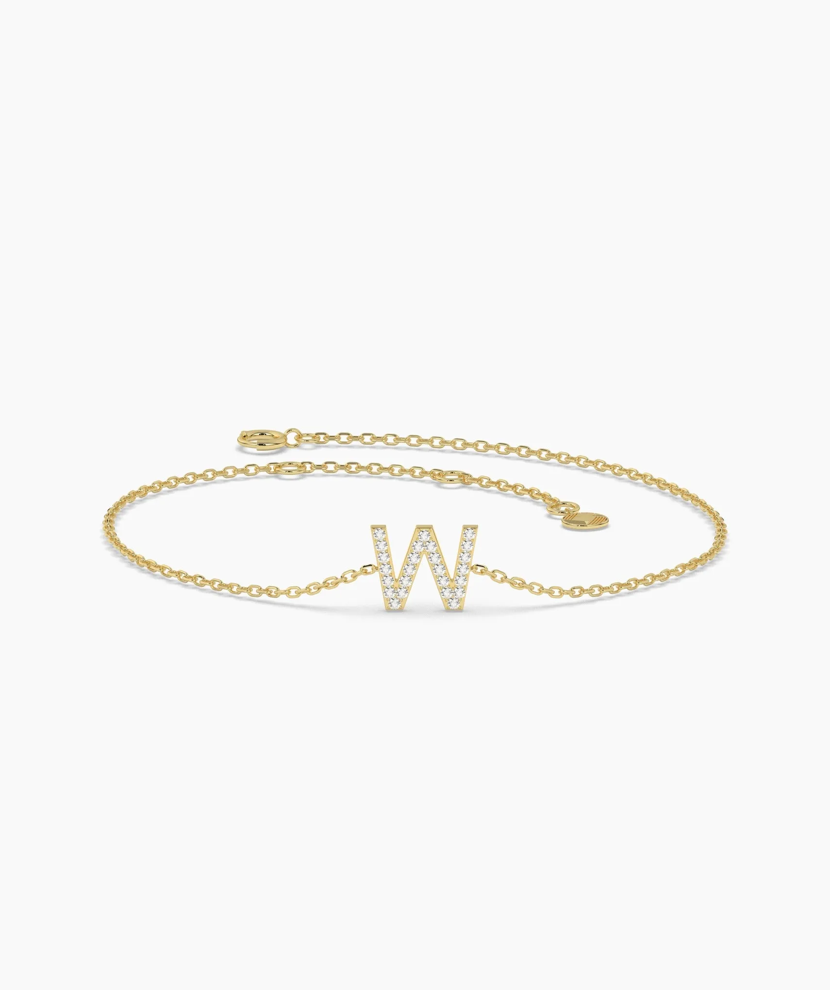 14K Gold Custom Letter Initial Bracelet