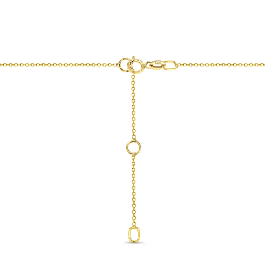 14k Gold Engravable Bar Women's Pendant/Necklace 16"-18"