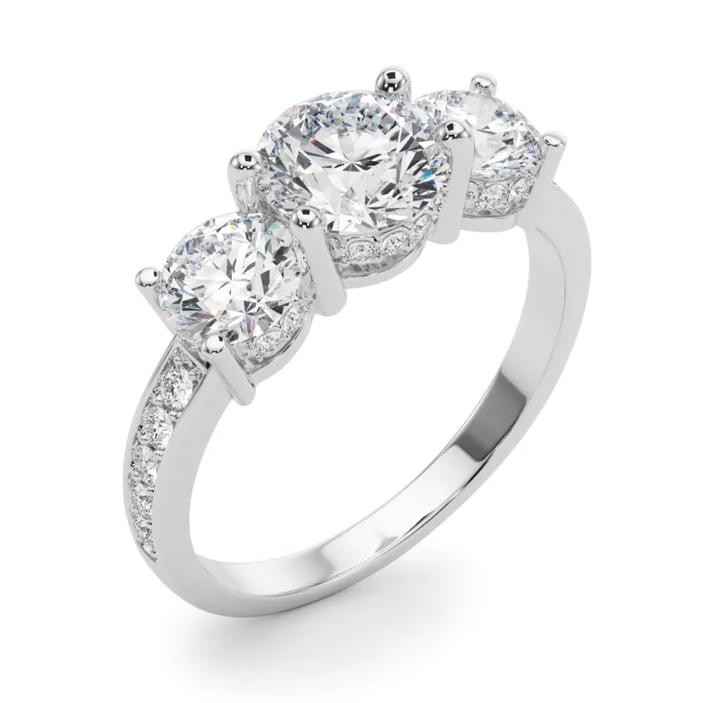 14K Hidden Halo Plus Engagement Ring