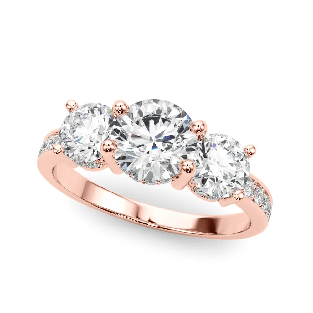 14K Hidden Halo Plus Engagement Ring