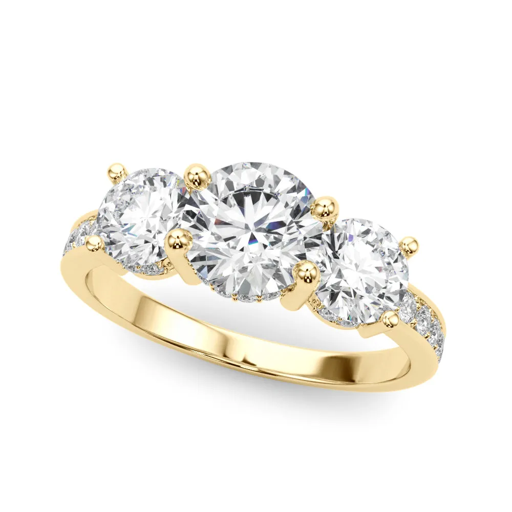 14K Hidden Halo Plus Engagement Ring