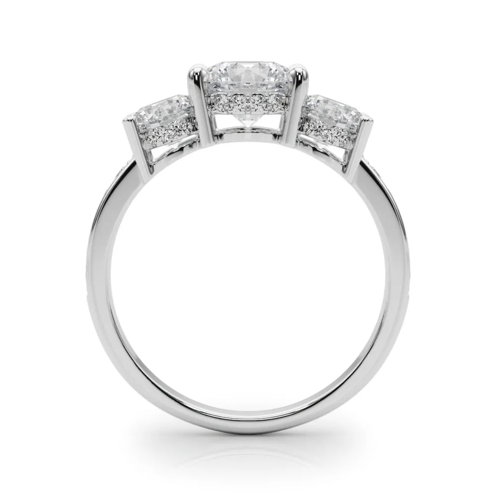 14K Hidden Halo Plus Engagement Ring