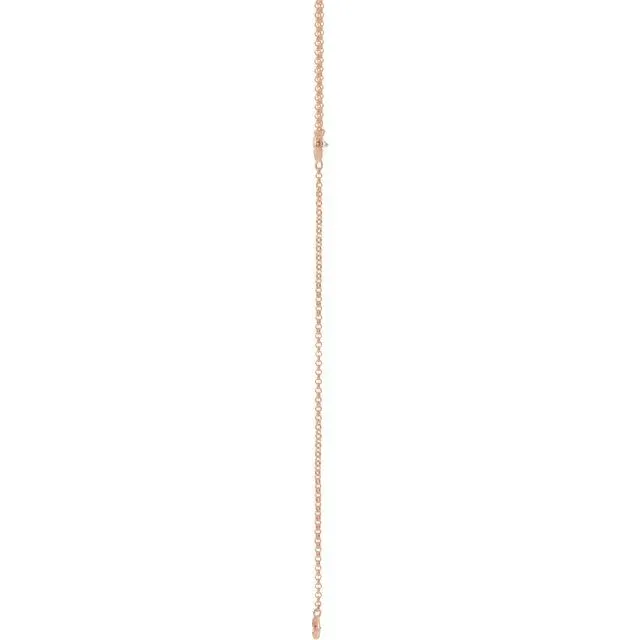 14K Rose Gold 1/5 CTW Natural Diamond Bar Y 15-17" Necklace