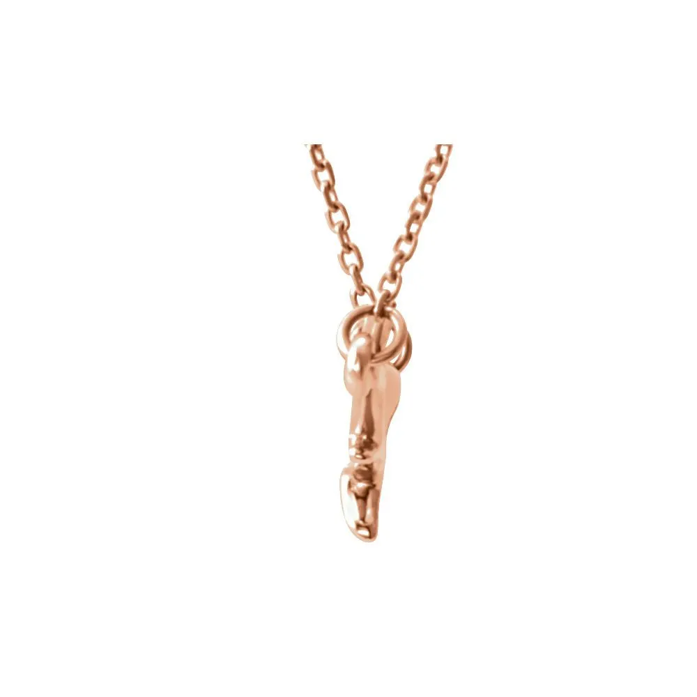14k Rose Gold Branch Bar 16-18" Necklace