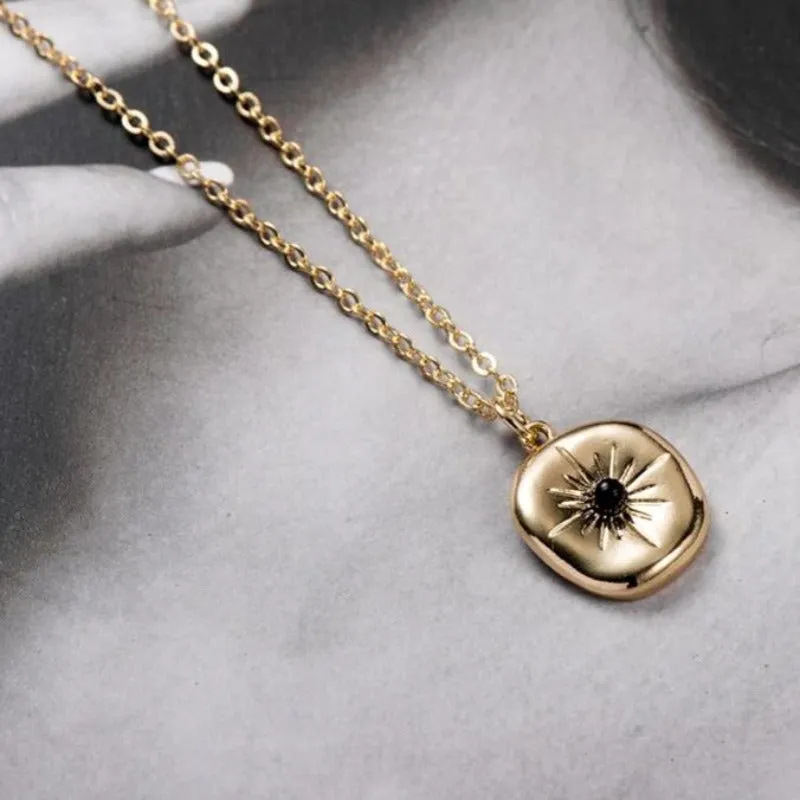 14K Rose Gold Pendant Necklace Women Anniverssary Party Jewelry