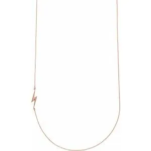 14K Rose Lightning Bolt 16" Necklace