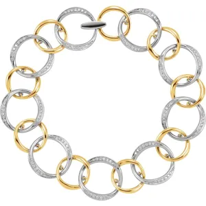 14K White & Yellow Gold 3/4 CTW Diamond Link Bracelet