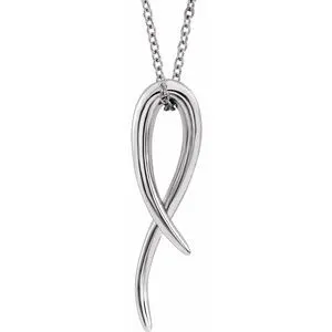 14K White Freeform 16-18" Necklace