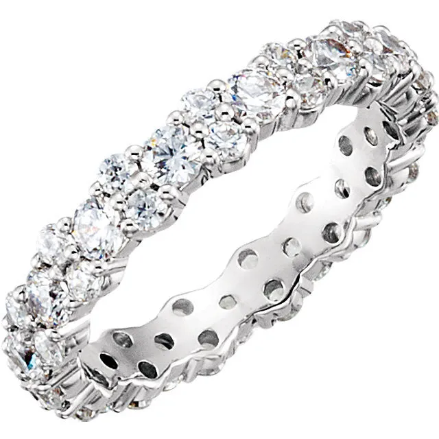 14k White Gold 1 3/4 CTW Diamond Eternity Band Size 7