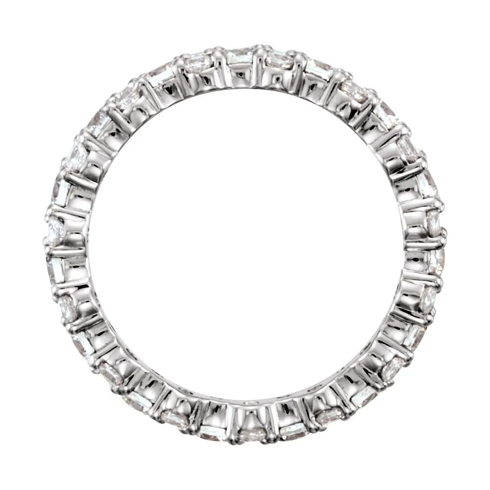 14k White Gold 1 3/4 CTW Diamond Eternity Band Size 7