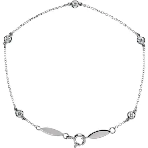 14k White Gold 1/3 CTW Diamond Bracelet