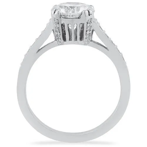 14k White Gold Diamond Engagement Ring 1.8 Ctw