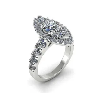 14K White Gold Diamond Ring