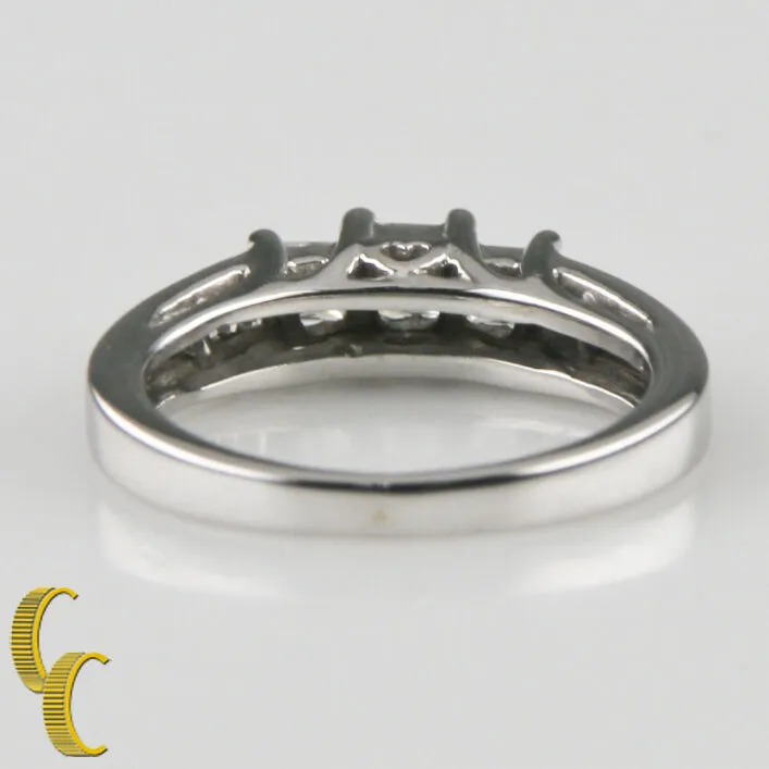 14k White Gold Ladies Cathedral Diamond Unity Ring Beautiful Gift for Her!