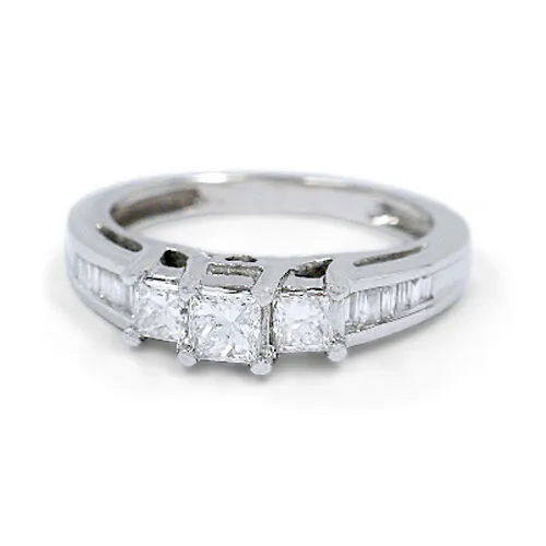 14k White Gold Ladies Cathedral Diamond Unity Ring Beautiful Gift for Her!