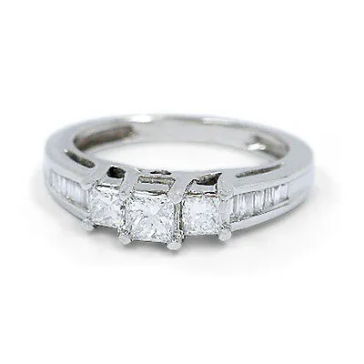 14k White Gold Ladies Cathedral Diamond Unity Ring Beautiful Gift for Her!