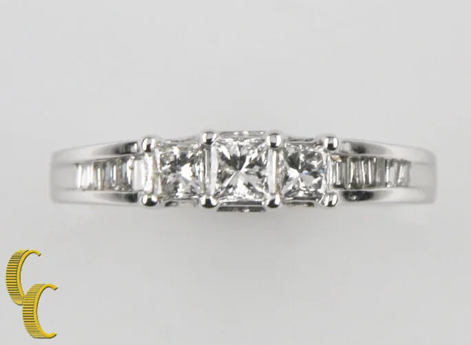 14k White Gold Ladies Cathedral Diamond Unity Ring Beautiful Gift for Her!
