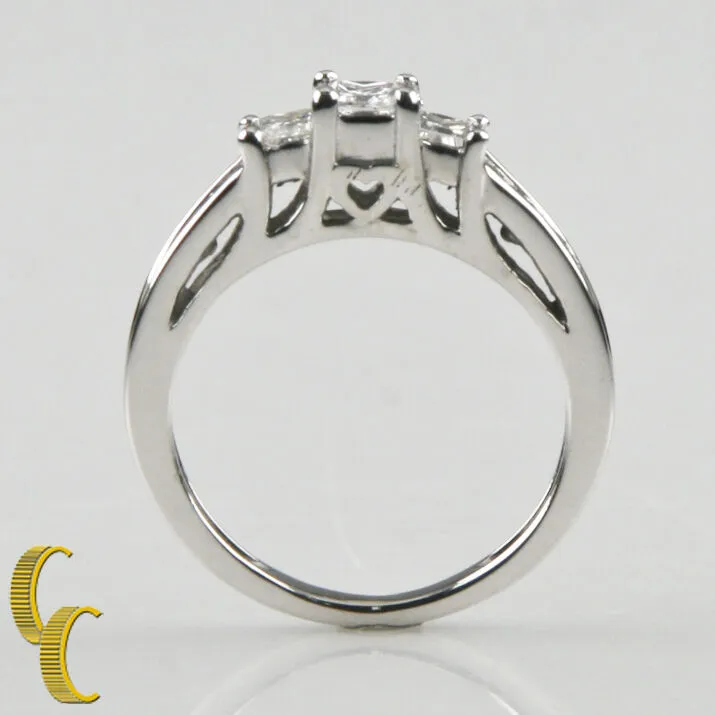 14k White Gold Ladies Cathedral Diamond Unity Ring Beautiful Gift for Her!