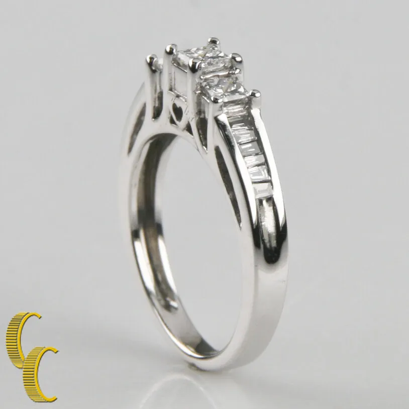 14k White Gold Ladies Cathedral Diamond Unity Ring Beautiful Gift for Her!