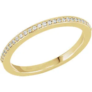14K Yellow .07 CTW Diamond Band