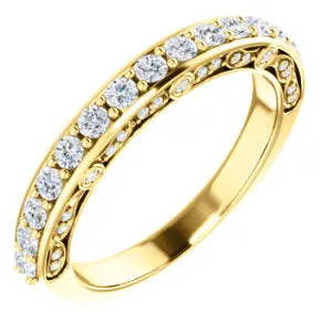 14K Yellow 1/2 CTW Diamond Band