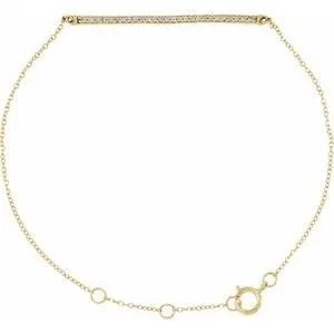 14K Yellow 1/6 CTW Diamond 6-8" Bracelet