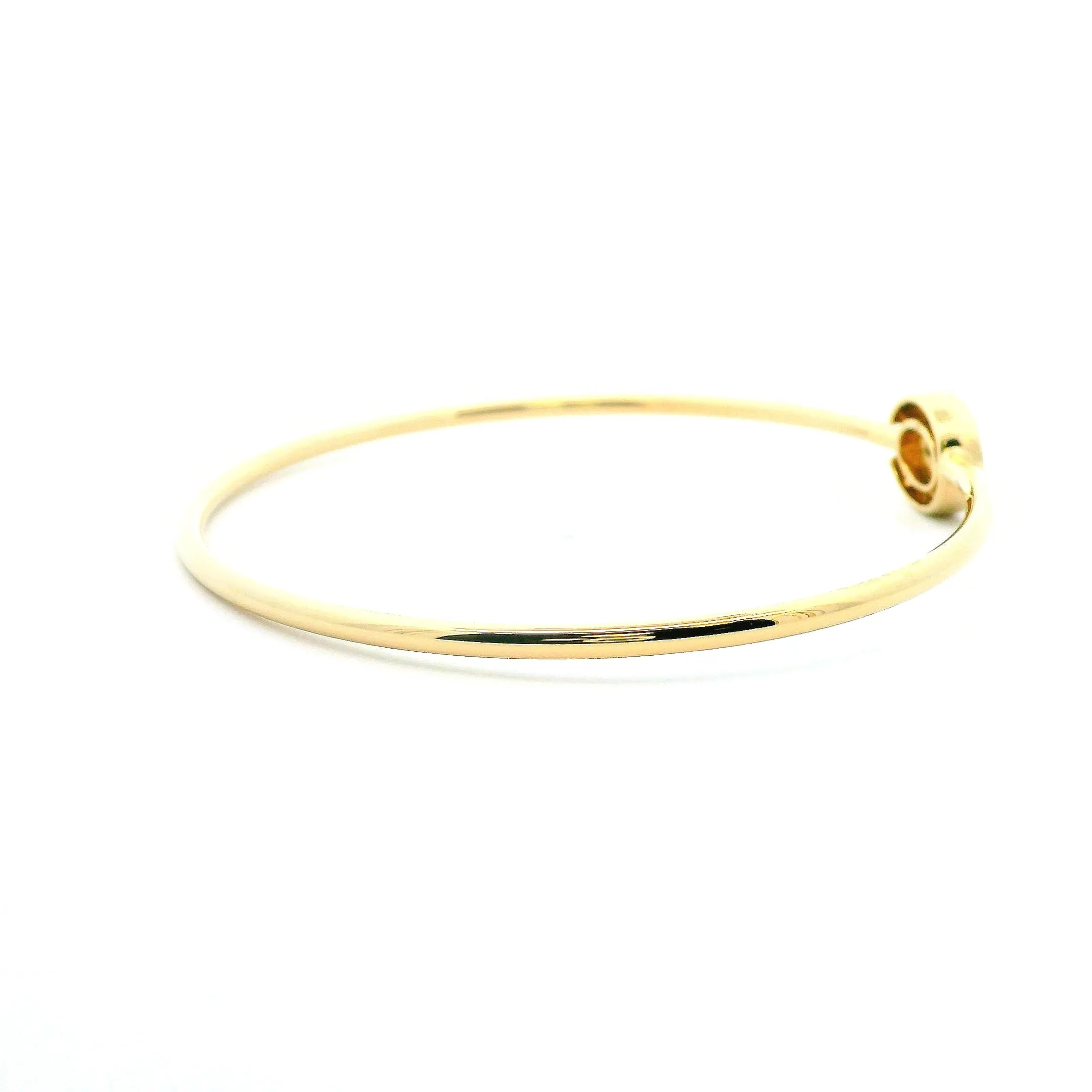 14K Yellow Gold 0.20cttw. Diamond Flexible Bangle Bracelet