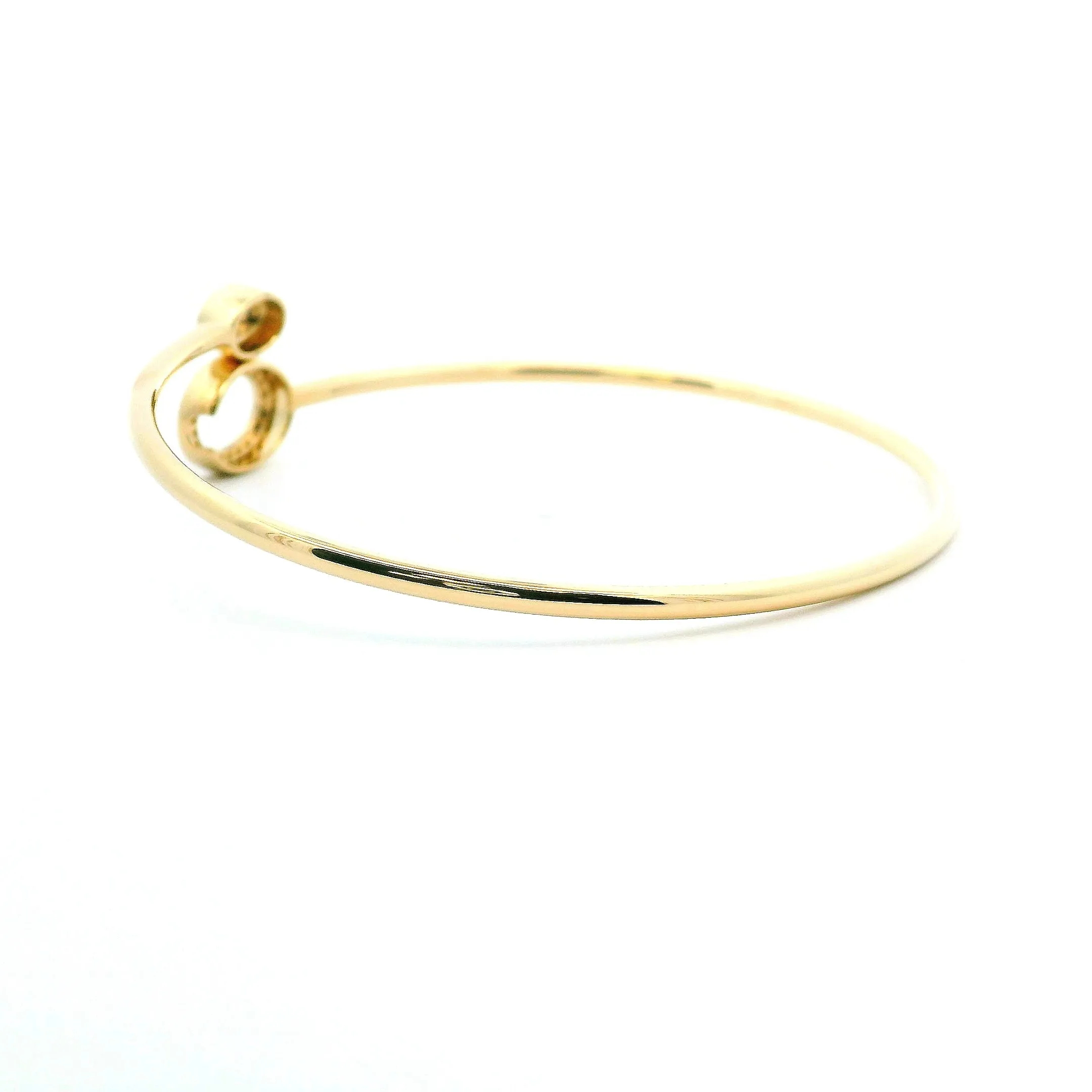 14K Yellow Gold 0.20cttw. Diamond Flexible Bangle Bracelet