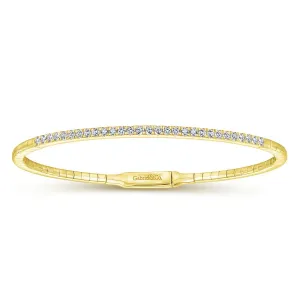 14K Yellow Gold Diamond Bangle